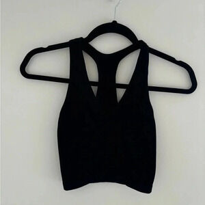 Free People Free Throw Crop Tank in Black  NWT